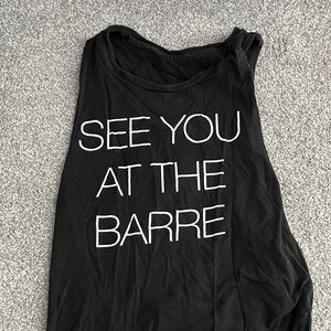 Black Tank Top with White Text